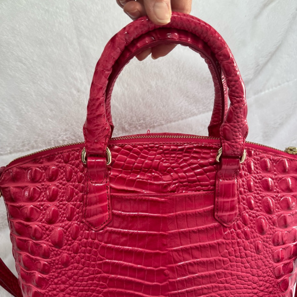Brahmin Duxbury Satchel Bag Pink/Coral - Picture 16 of 17